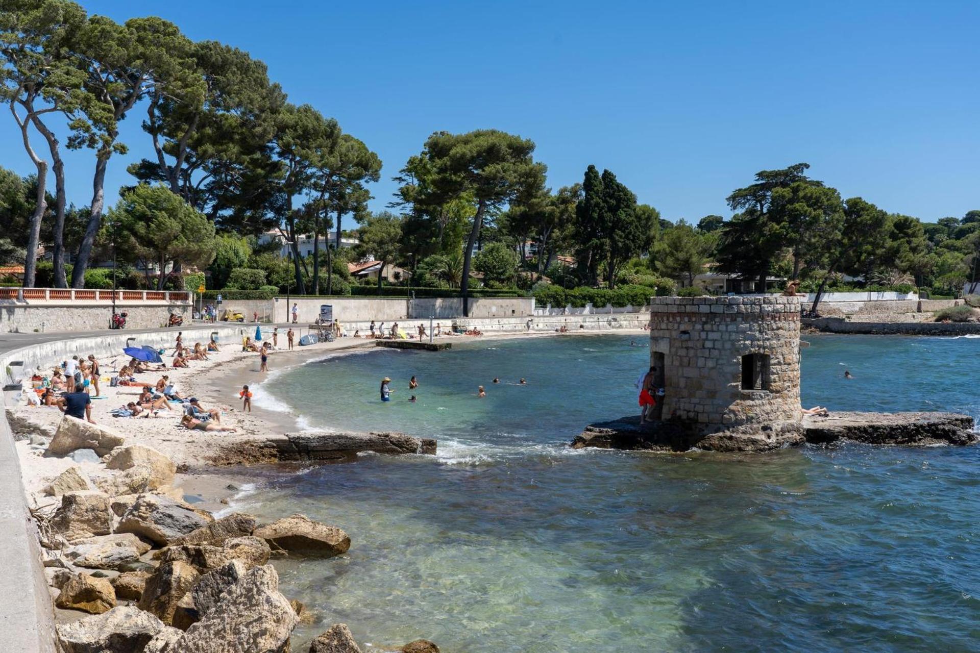 Ermitage studio, front de mer, plage 200m Antibes Eksteriør billede